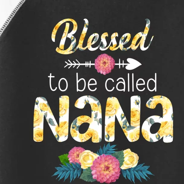 Happy MotherS Day Blessed To Be Called Nana Flower Women Toddler Fine Jersey T-Shirt