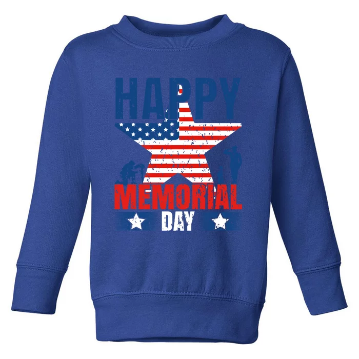 Happy Memorial Day Gift Memorial Day Gift Toddler Sweatshirt