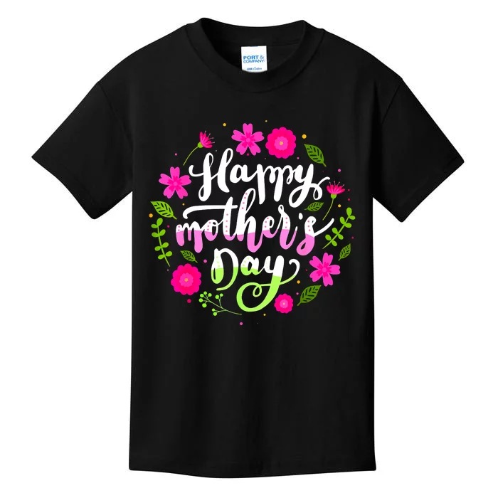 Happy Mother's Day Groovy Mothers Day Butterfly Mom Kids T-Shirt