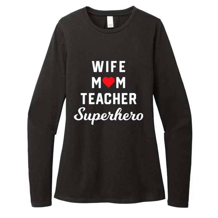 Happy Mother's Day Wife Mom Teacher Superhero Gift Womens CVC Long Sleeve Shirt