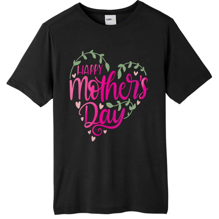 Happy Mother's Day Heart Flower ChromaSoft Performance T-Shirt