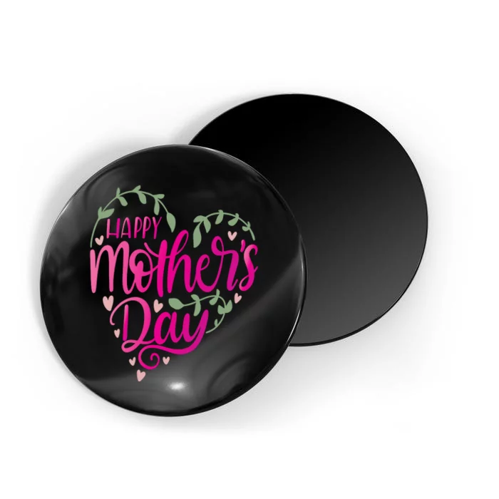 Happy Mother's Day Heart Flower Magnet