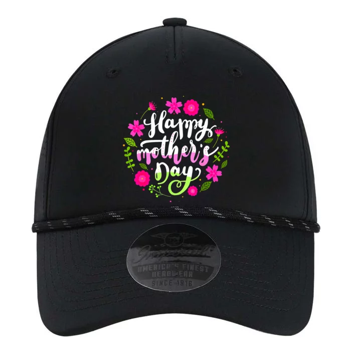 Happy Mother's Day With Floral Mom Mommy Grandma Performance The Dyno Cap