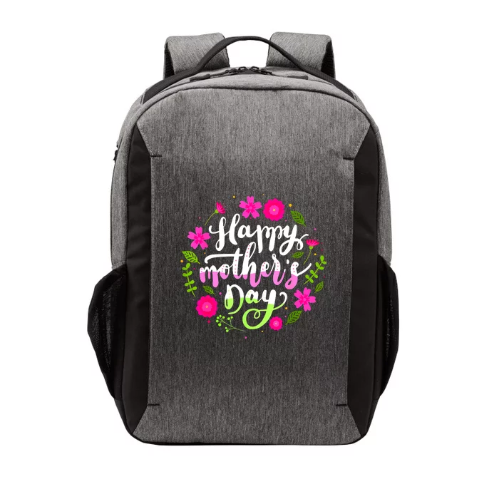 Happy Mother's Day With Floral Mom Mommy Grandma Vector Backpack