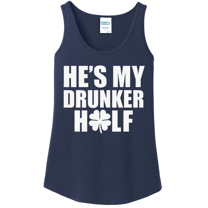 He's My Drunker Half Saint Patrick's Day Couples Ladies Essential Tank