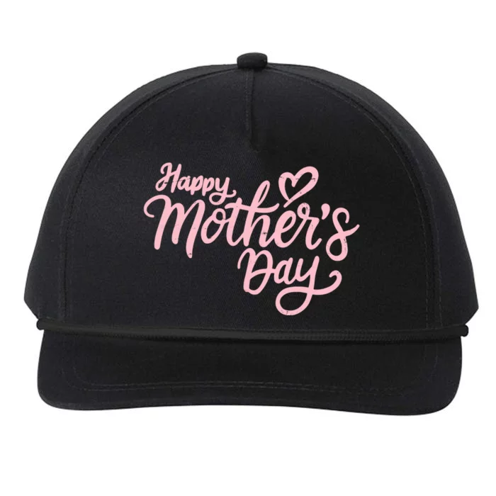 Happy Mothers Day Heart Cute Gift Snapback Five-Panel Rope Hat