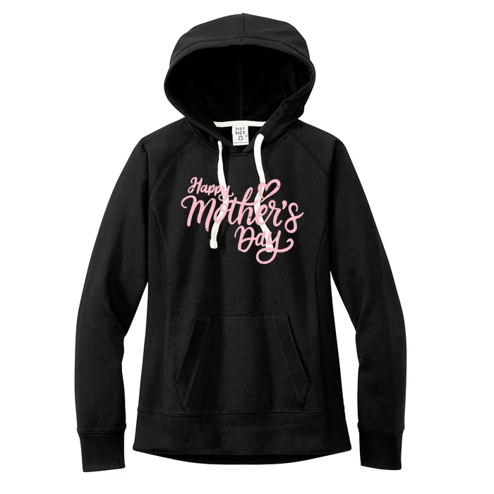 Happy Mothers Day Heart Cute Gift Women's Fleece Hoodie