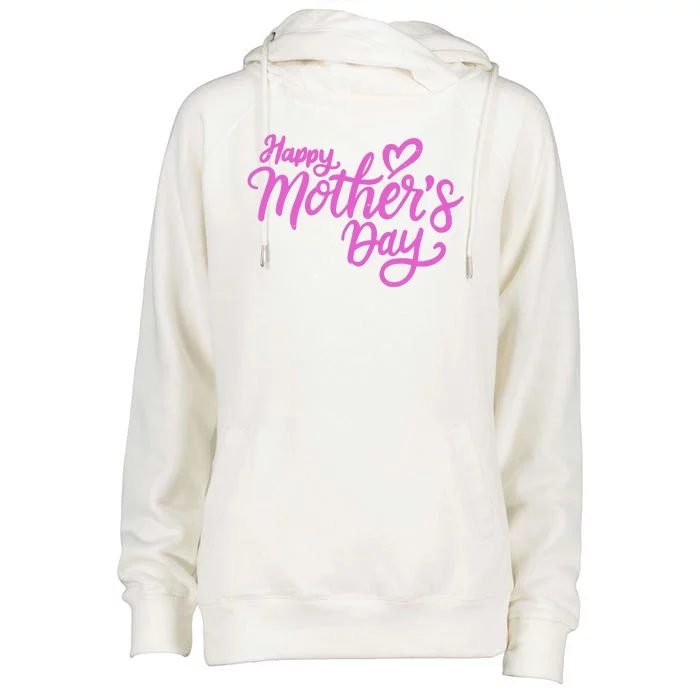 Happy Mothers Day Heart Cute Gift Womens Funnel Neck Pullover Hood