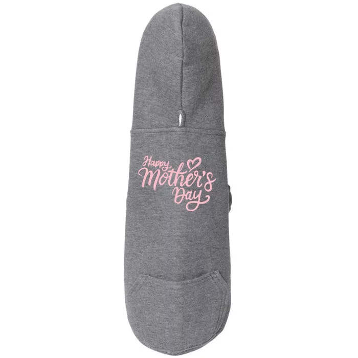 Happy Mothers Day Heart Cute Gift Doggie 3-End Fleece Hoodie