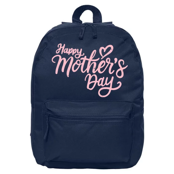 Happy Mothers Day Heart Cute Gift 16 in Basic Backpack