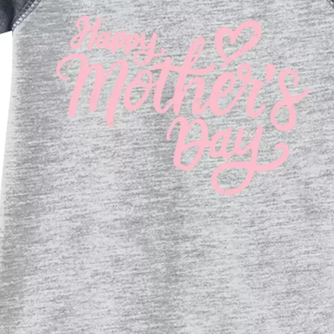 Happy Mothers Day Heart Cute Gift Infant Baby Jersey Bodysuit