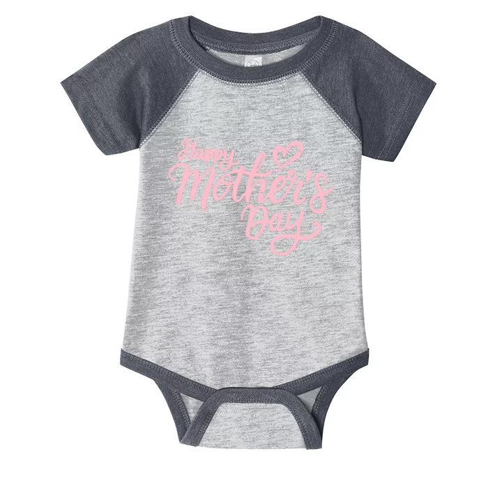 Happy Mothers Day Heart Cute Gift Infant Baby Jersey Bodysuit