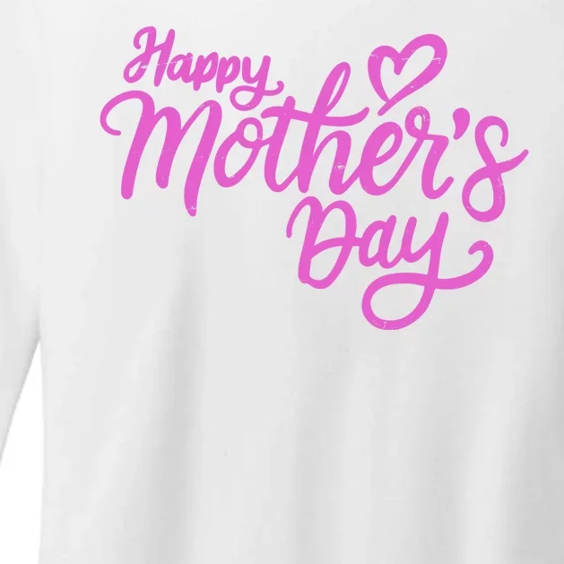 Happy Mothers Day Heart Cute Gift Womens CVC Long Sleeve Shirt