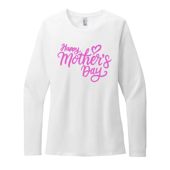 Happy Mothers Day Heart Cute Gift Womens CVC Long Sleeve Shirt