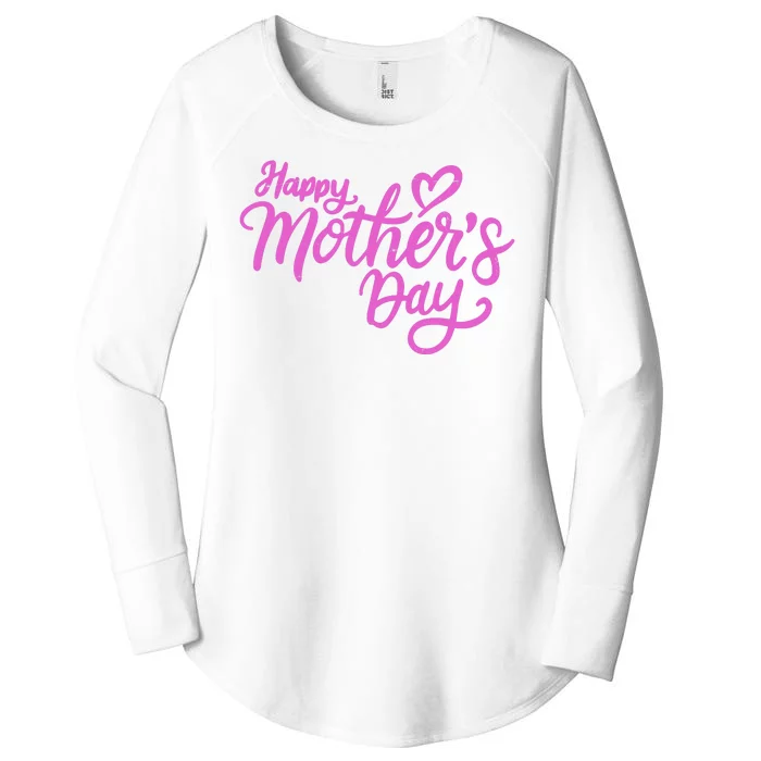 Happy Mothers Day Heart Cute Gift Women's Perfect Tri Tunic Long Sleeve Shirt