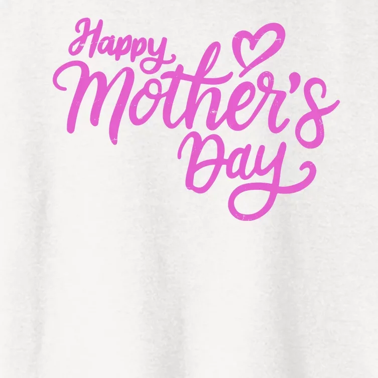 Happy Mothers Day Heart Cute Gift Women's Crop Top Tee