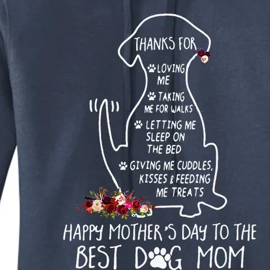 Happy Mothers Day Dog Mom Cute Women's Pullover Hoodie