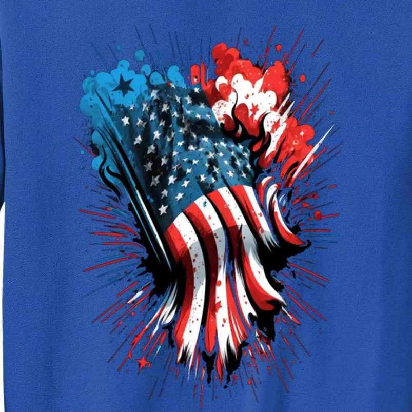 Happy Memorial Day Fireworks American Usa Flag 4th Of July Gift Sweatshirt