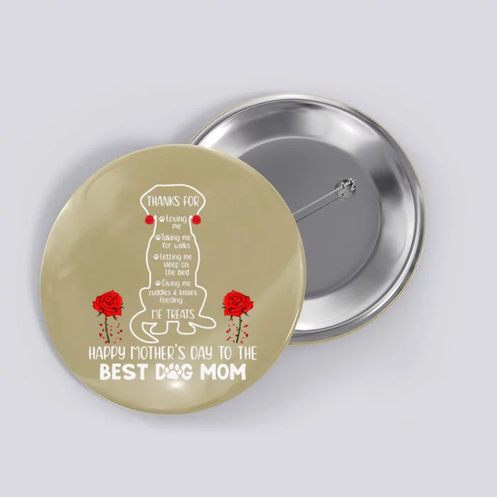 Happy Mothers Day Dog Mom Gift Button