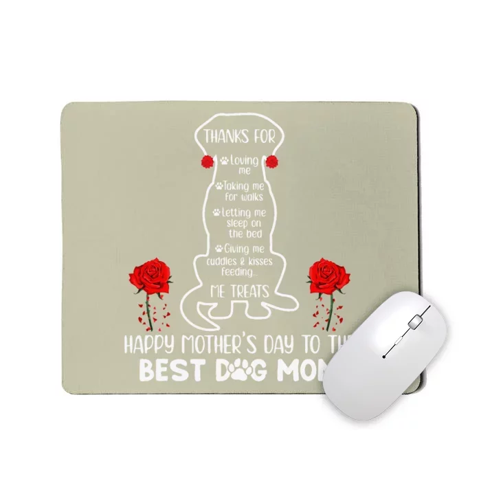 Happy Mothers Day Dog Mom Gift Mousepad