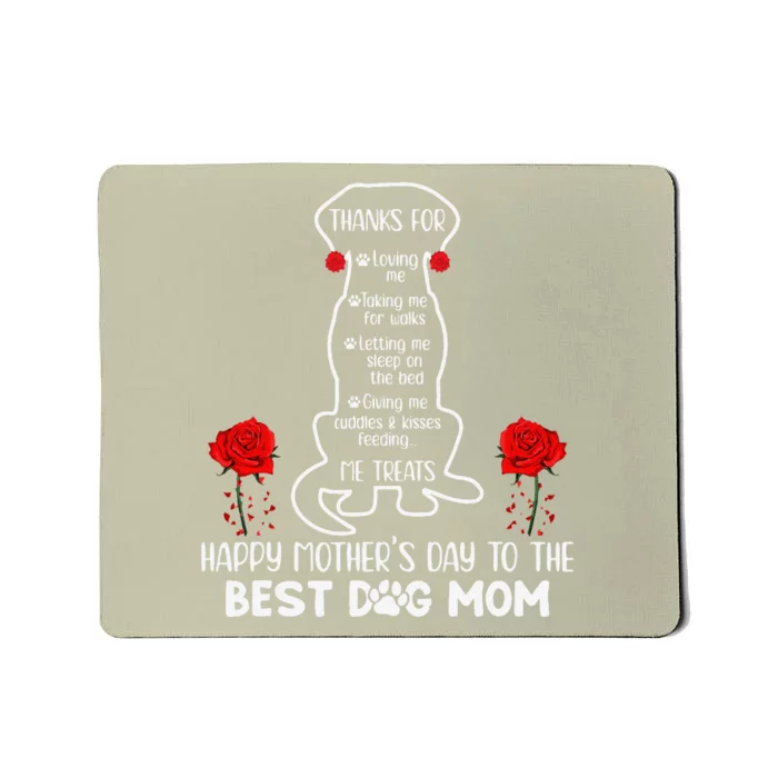 Happy Mothers Day Dog Mom Gift Mousepad