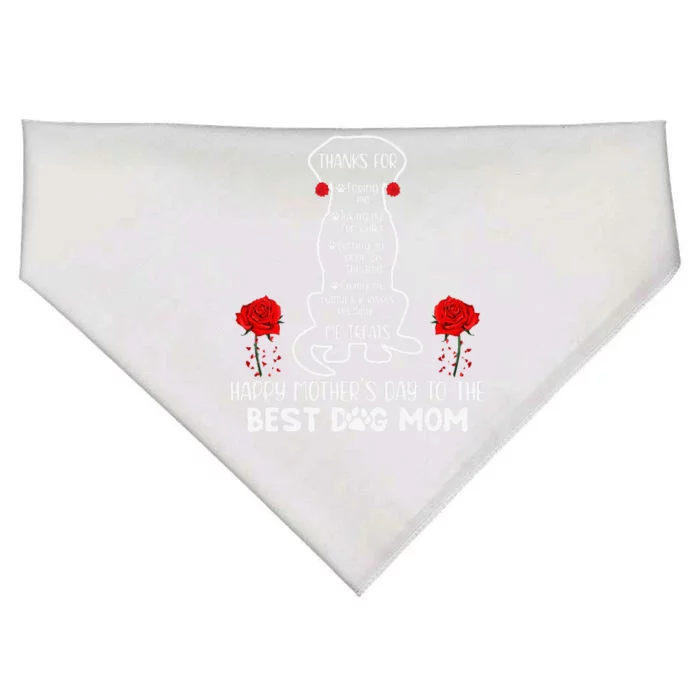 Happy Mothers Day Dog Mom Gift USA-Made Doggie Bandana