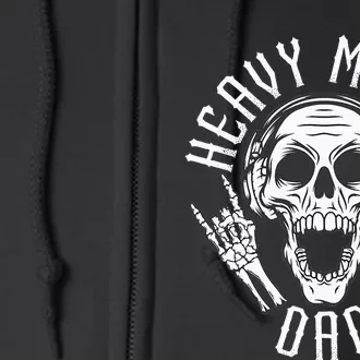 Heavy Metal Dad Rock Metalhead Heavy Metal Dad Full Zip Hoodie