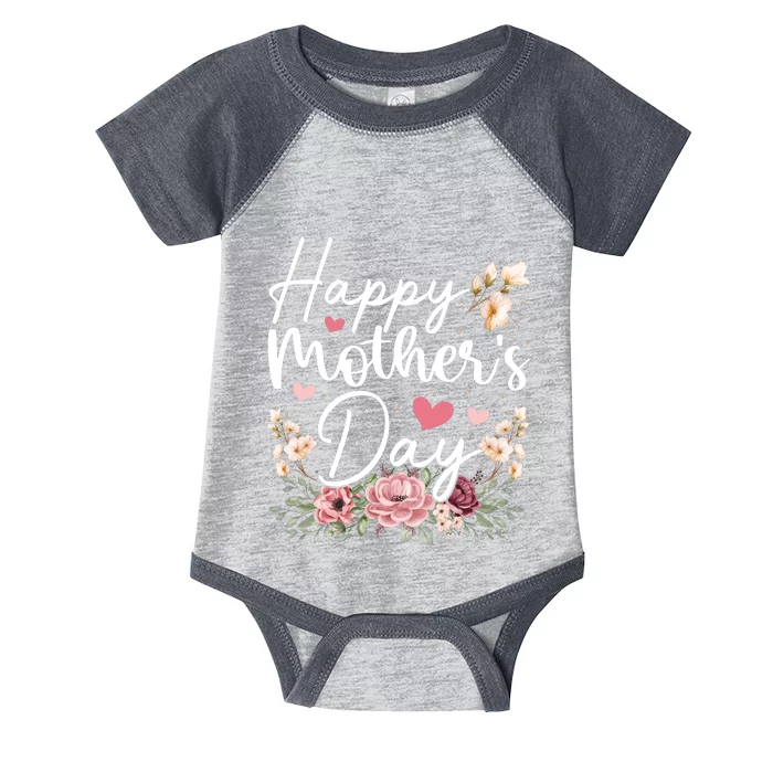 Happy MotherS Day Floral Celebration Infant Baby Jersey Bodysuit