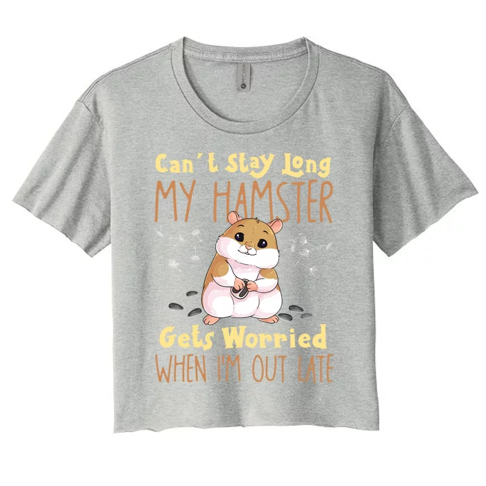 Hamster Meme Design For Pet Hamster Owners Gift Women's Crop Top Tee