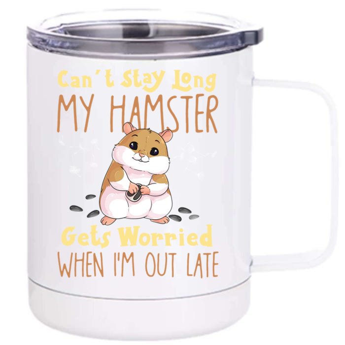 Hamster Meme Design For Pet Hamster Owners Gift Front & Back 12oz Stainless Steel Tumbler Cup