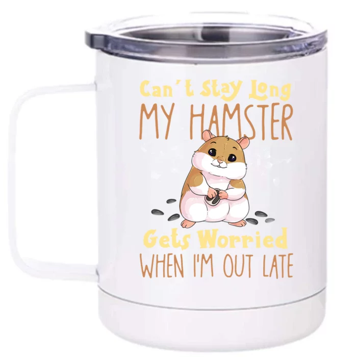 Hamster Meme Design For Pet Hamster Owners Gift Front & Back 12oz Stainless Steel Tumbler Cup