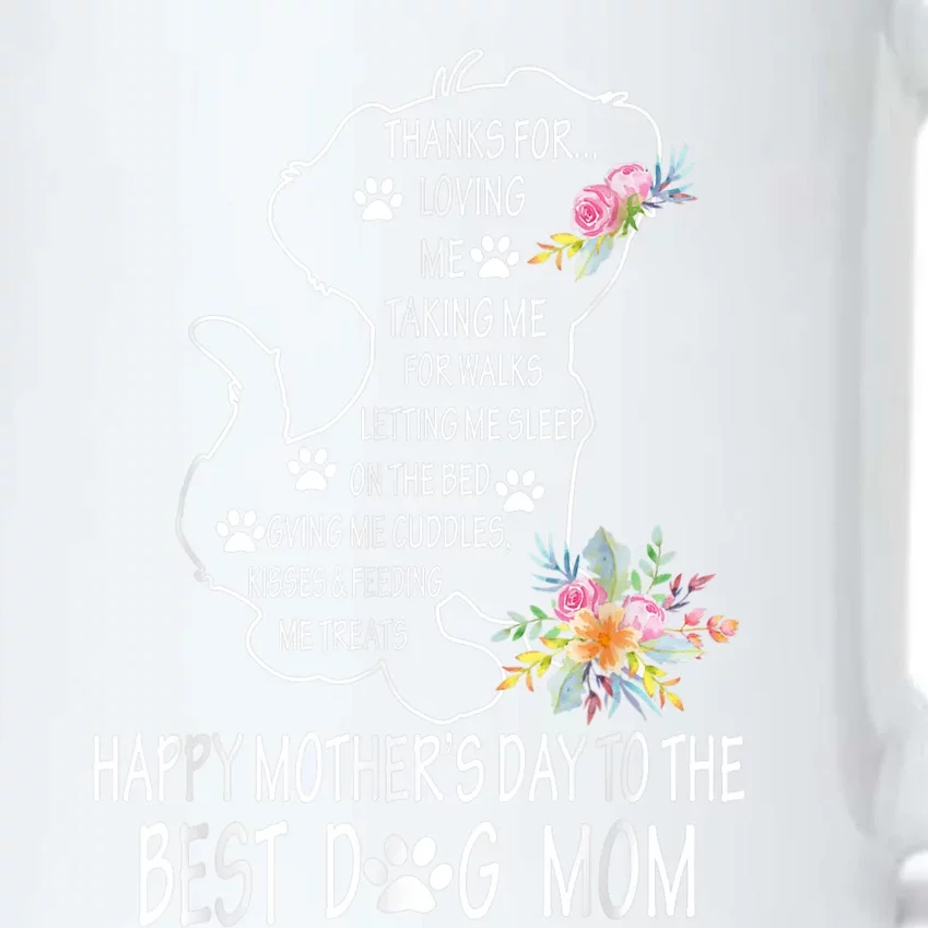 Happy Mother's Day Dog Mom Floral Women Mothers Day T Black Color Changing Mug