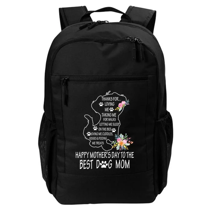 Happy Mother's Day Dog Mom Floral Women Mothers Day T Daily Commute Backpack