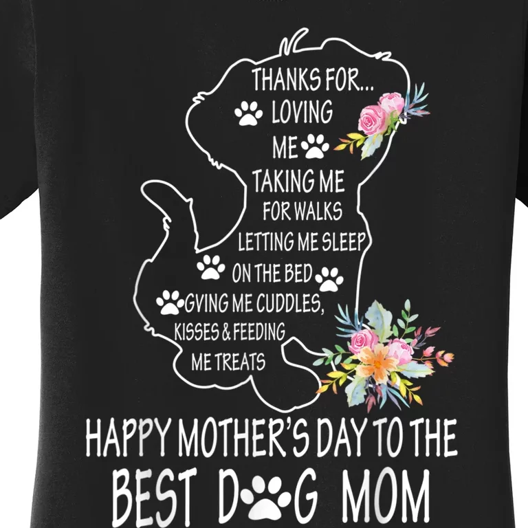 Happy Mother's Day Dog Mom Floral Women Mothers Day T Women's T-Shirt