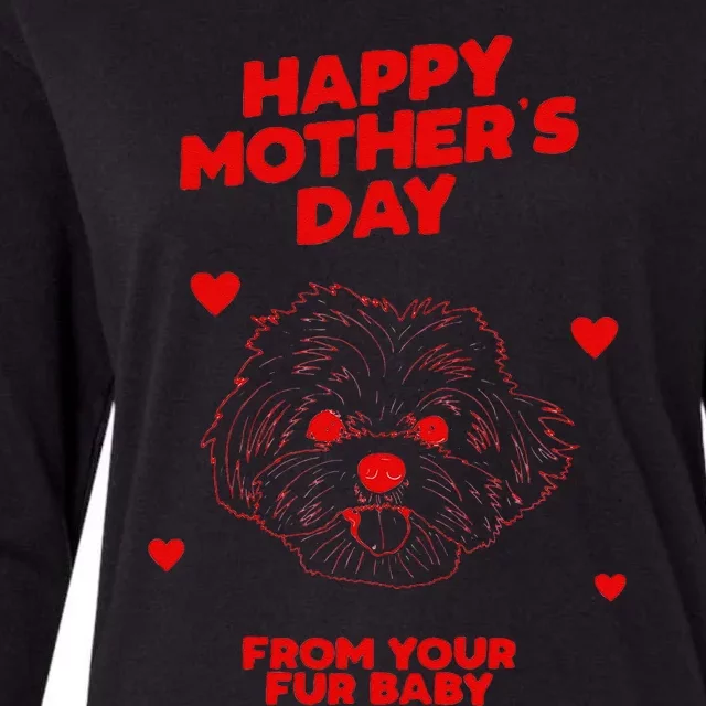 Happy Mothers Day From Your Fur Baby Dog Mom Gift Womens Cotton Relaxed Long Sleeve T-Shirt