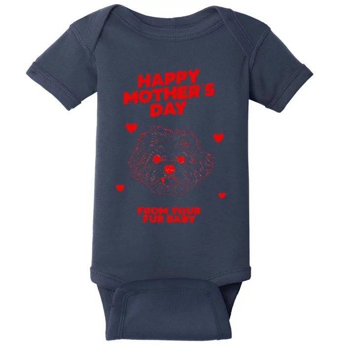 Happy Mothers Day From Your Fur Baby Dog Mom Gift Baby Bodysuit