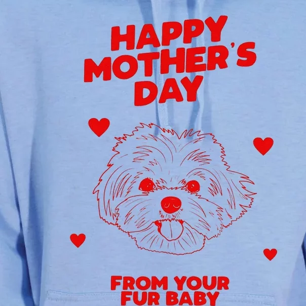 Happy Mothers Day From Your Fur Baby Dog Mom Gift Unisex Surf Hoodie