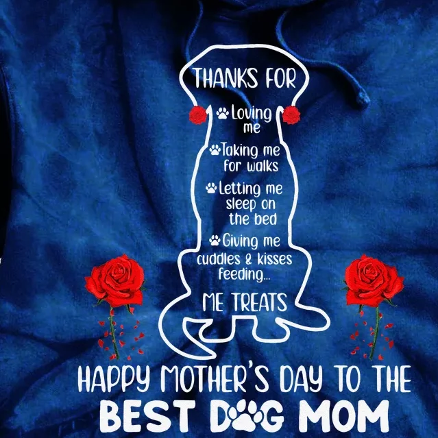 Happy Mother's Day Dog MomGift Tie Dye Hoodie