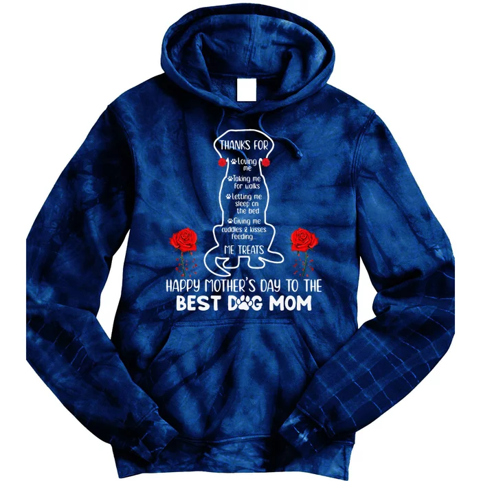 Happy Mother's Day Dog MomGift Tie Dye Hoodie