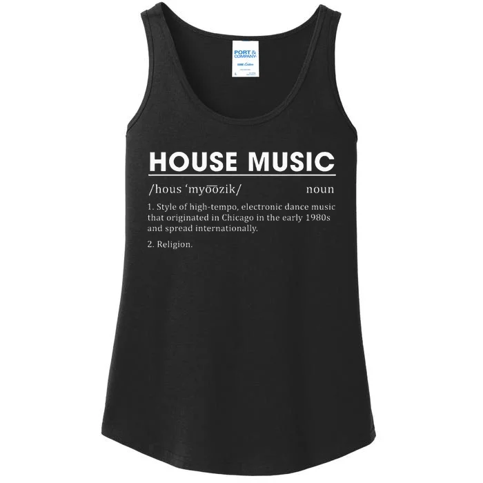 House Music Definition Electronic Dance Music Ladies Essential Tank