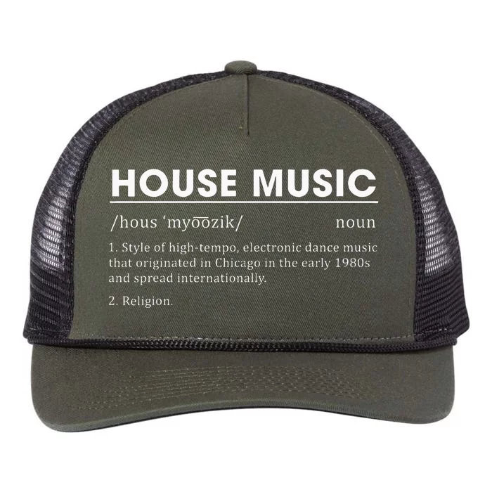 House Music Definition Electronic Dance Music Retro Rope Trucker Hat Cap