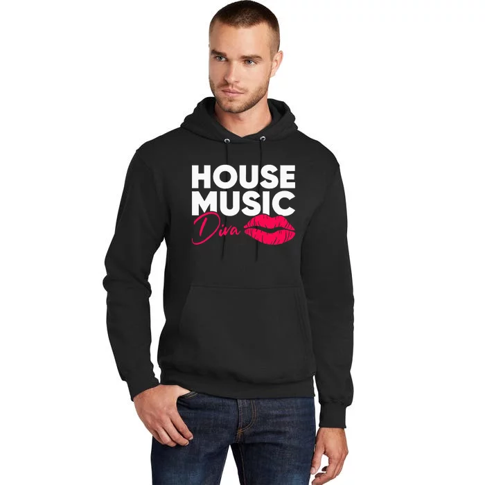 House Music Diva Dj Edm Festival Women Tall Hoodie