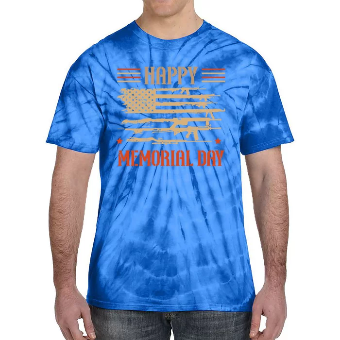 Happy Memorial Day Remembrance Military Combat Veteran Gift Tie-Dye T-Shirt