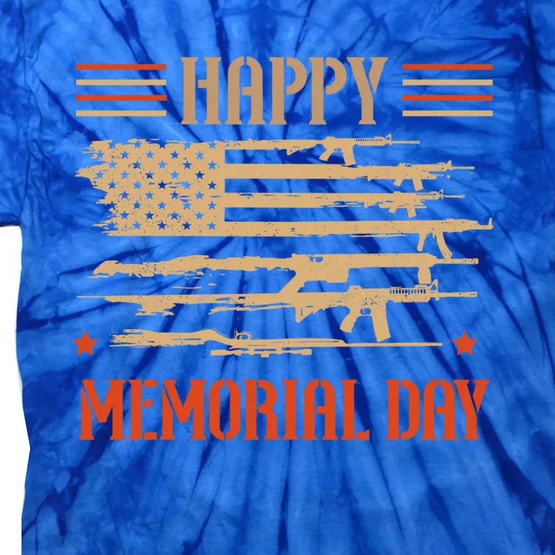 Happy Memorial Day Remembrance Military Combat Veteran Gift Tie-Dye T-Shirt