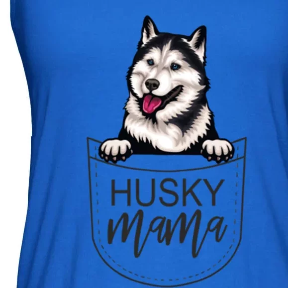 Husky Mama Dog Lover Funny Dog Mom Cute Dog Owner Funny Gift Ladies Essential Flowy Tank