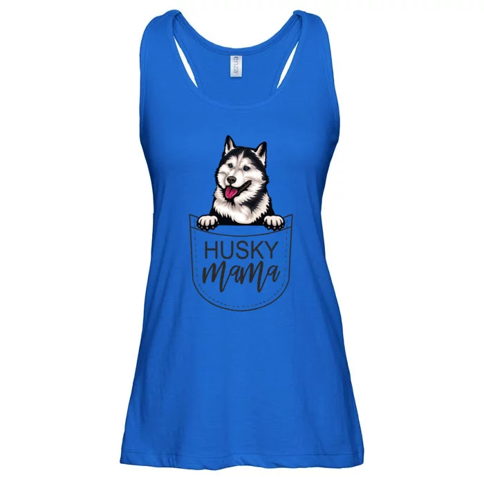 Husky Mama Dog Lover Funny Dog Mom Cute Dog Owner Funny Gift Ladies Essential Flowy Tank