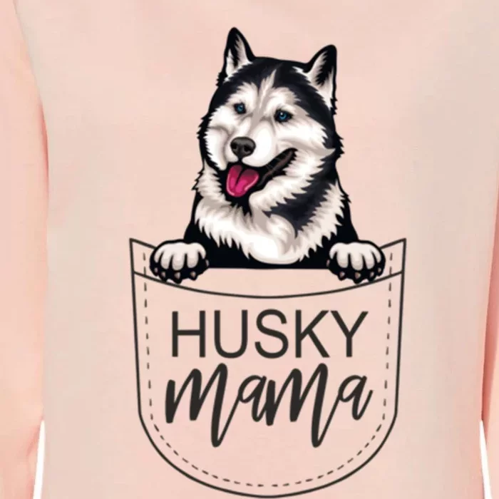 Husky Mama Dog Lover Funny Dog Mom Cute Dog Owner Funny Gift Womens California Wash Sweatshirt