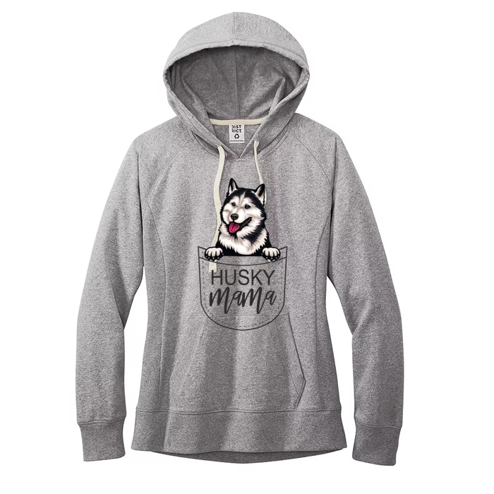 Husky Mama Dog Lover Funny Dog Mom Cute Dog Owner Funny Gift Women's Fleece Hoodie