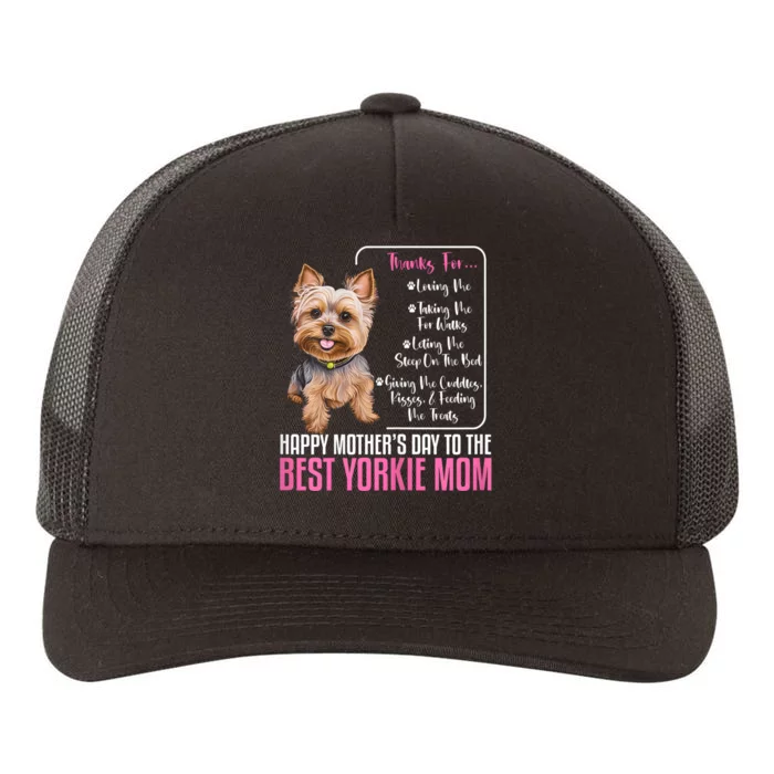 Happy MotherS Day To The Best Yorkie Mom Yorkie Dog Mommy Yupoong Adult 5-Panel Trucker Hat