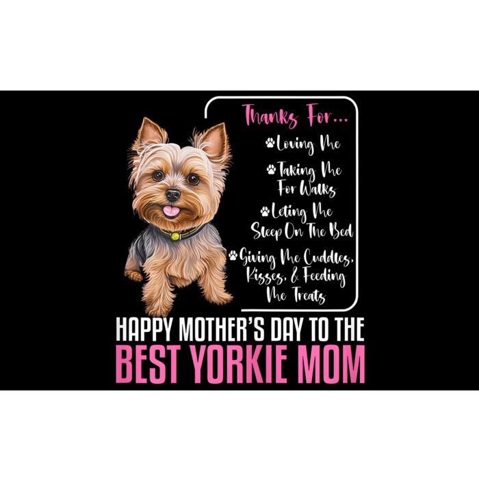 Happy MotherS Day To The Best Yorkie Mom Yorkie Dog Mommy Bumper Sticker